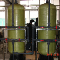 Sand filter and carbon filter industrial water treatment system