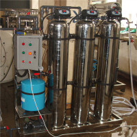 Sand filter and carbon filter industrial water treatment system