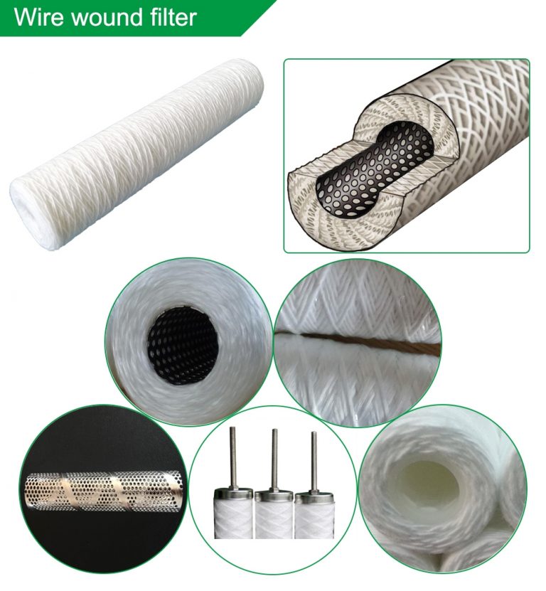 5 micron 10”/20”/30” PP string wound filter cartridge/spun