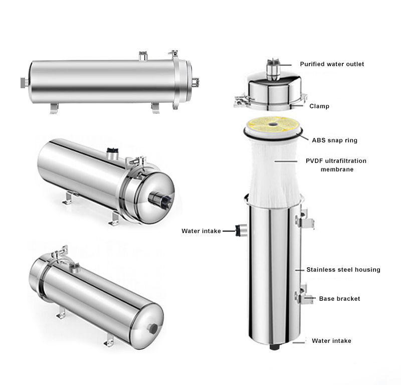 Household ultrafiltration water filter parts