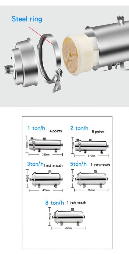 stainless steel uf water filter system removes bacteria